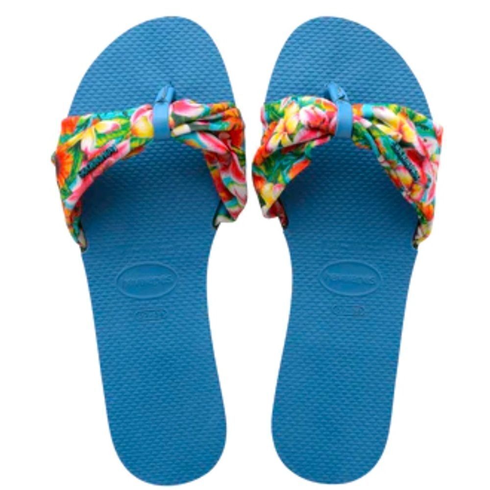 Havaianas Colorful Floral Blue Sandals